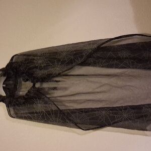 Black Sheer Spiderweb Cape
